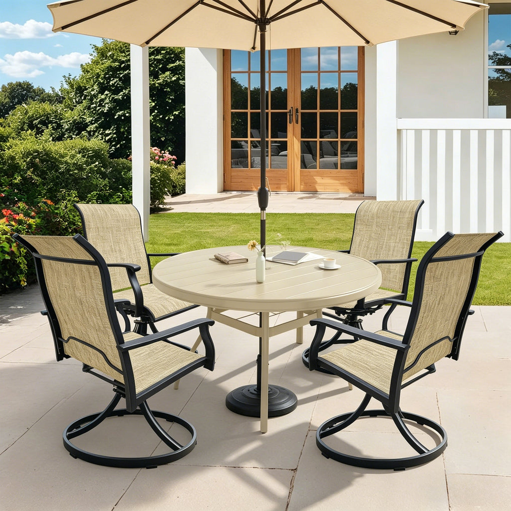 Outdoor Patio Furniture Set with 360° Swivel Chairs