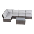 4-Person Outdoor Wicker Seating Set with Cushions – Fully Assembled