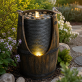 Outdoor Water Fountain with Bird Waterer
