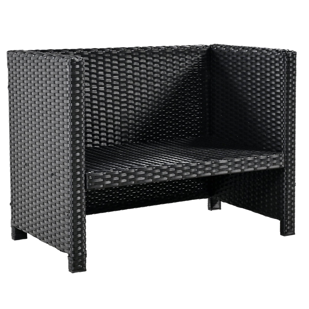 Spa Surround Spa Frame Quadrilateral Outdoor Rattan Sectional Sofa Set