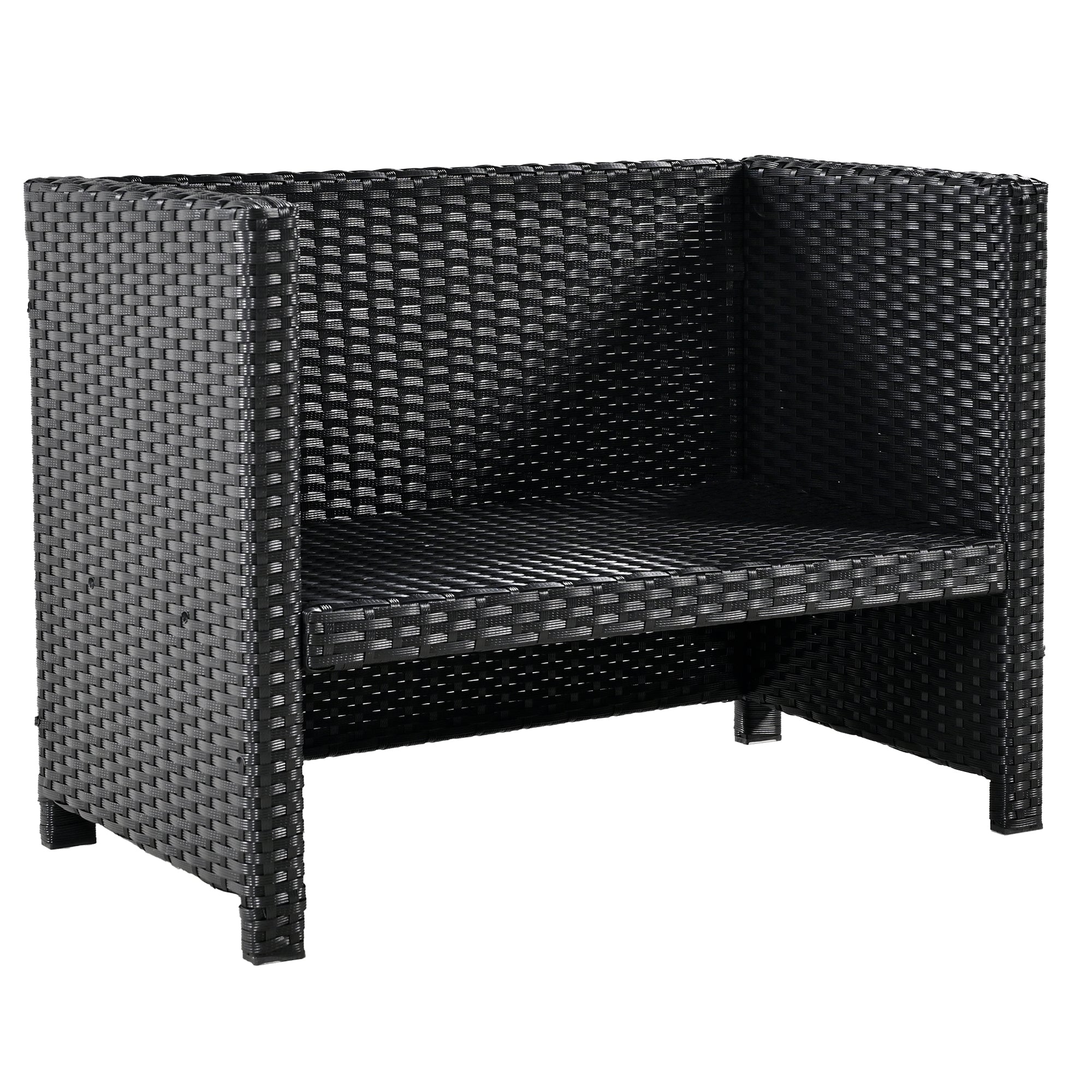 Spa Surround Spa Frame Quadrilateral Outdoor Rattan Sectional Sofa Set