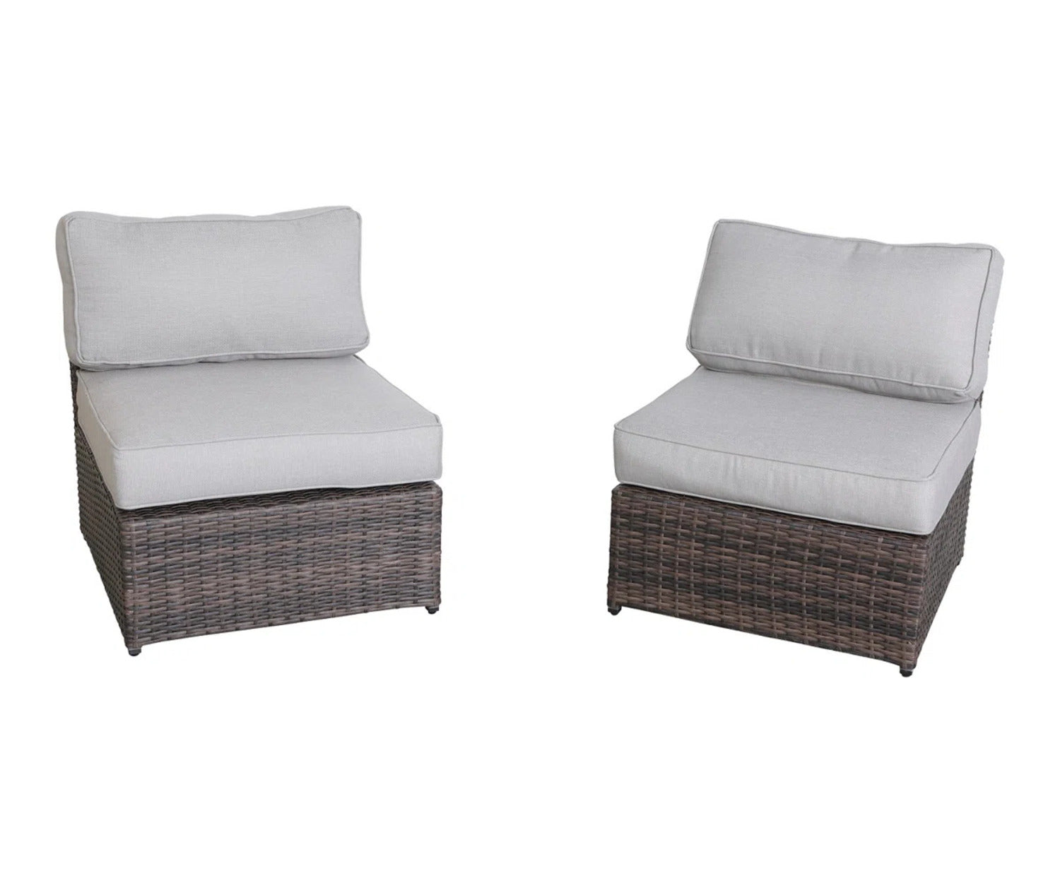 4-Person Outdoor Wicker Seating Set with Cushions – Fully Assembled
