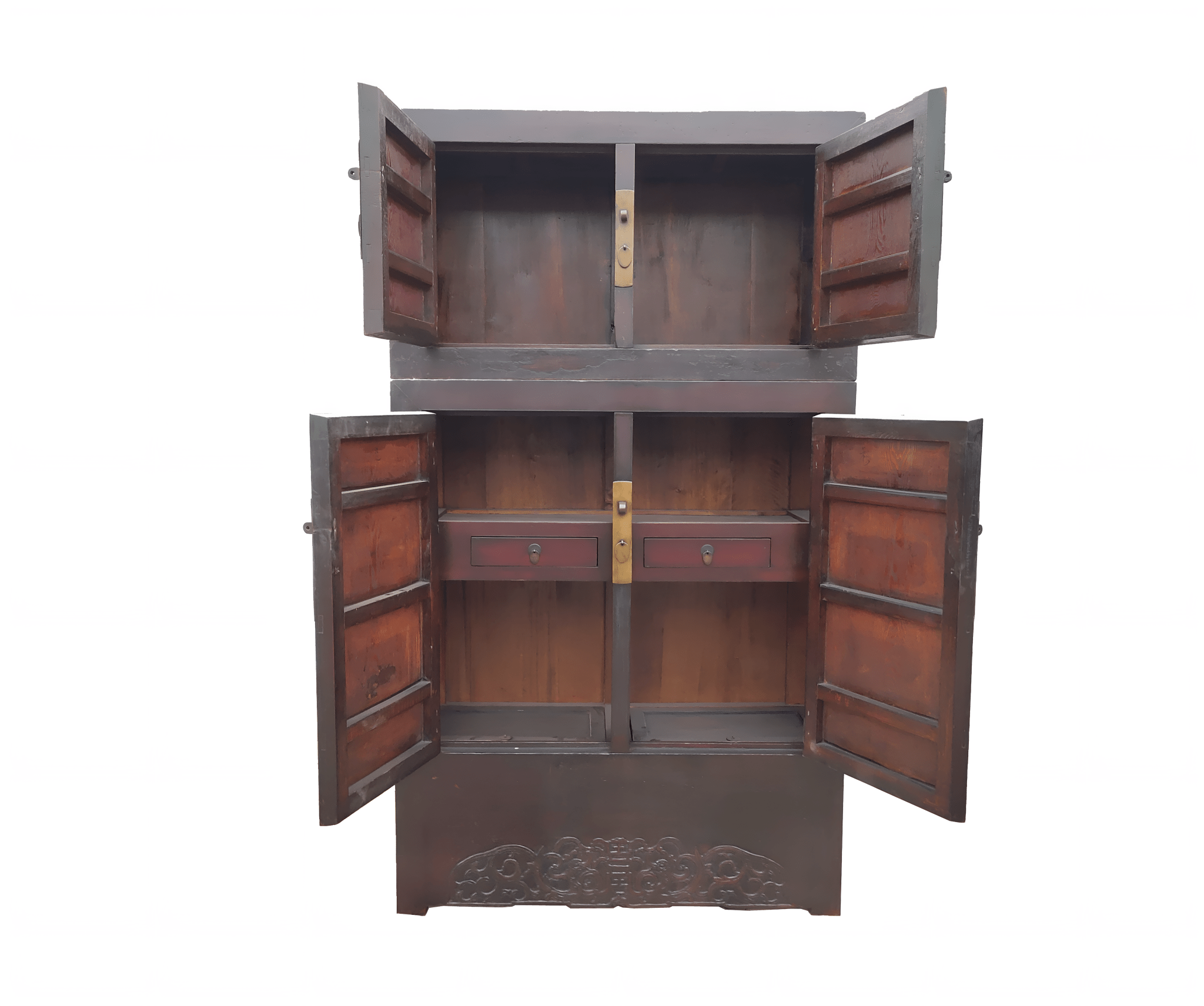 8 Feet Tall Antique Chinese Compound Cabinet