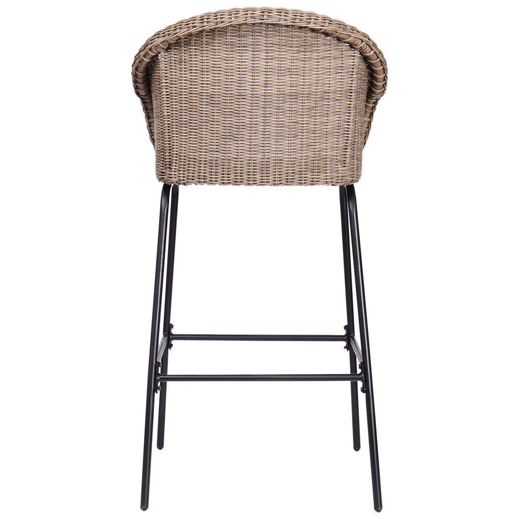 Ladd Outdoor Metal Wicker Barstool