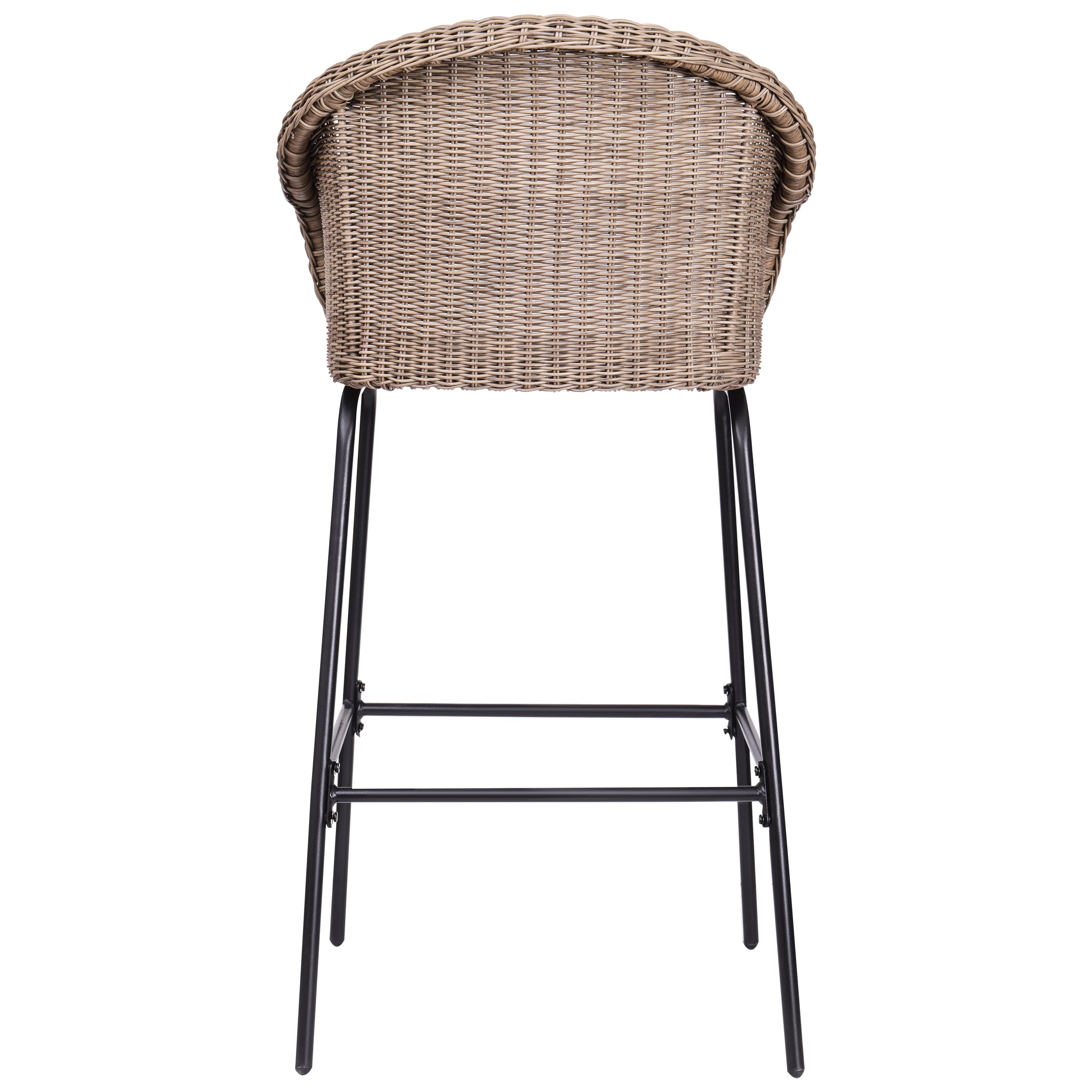 Ladd Outdoor Metal Wicker Barstool