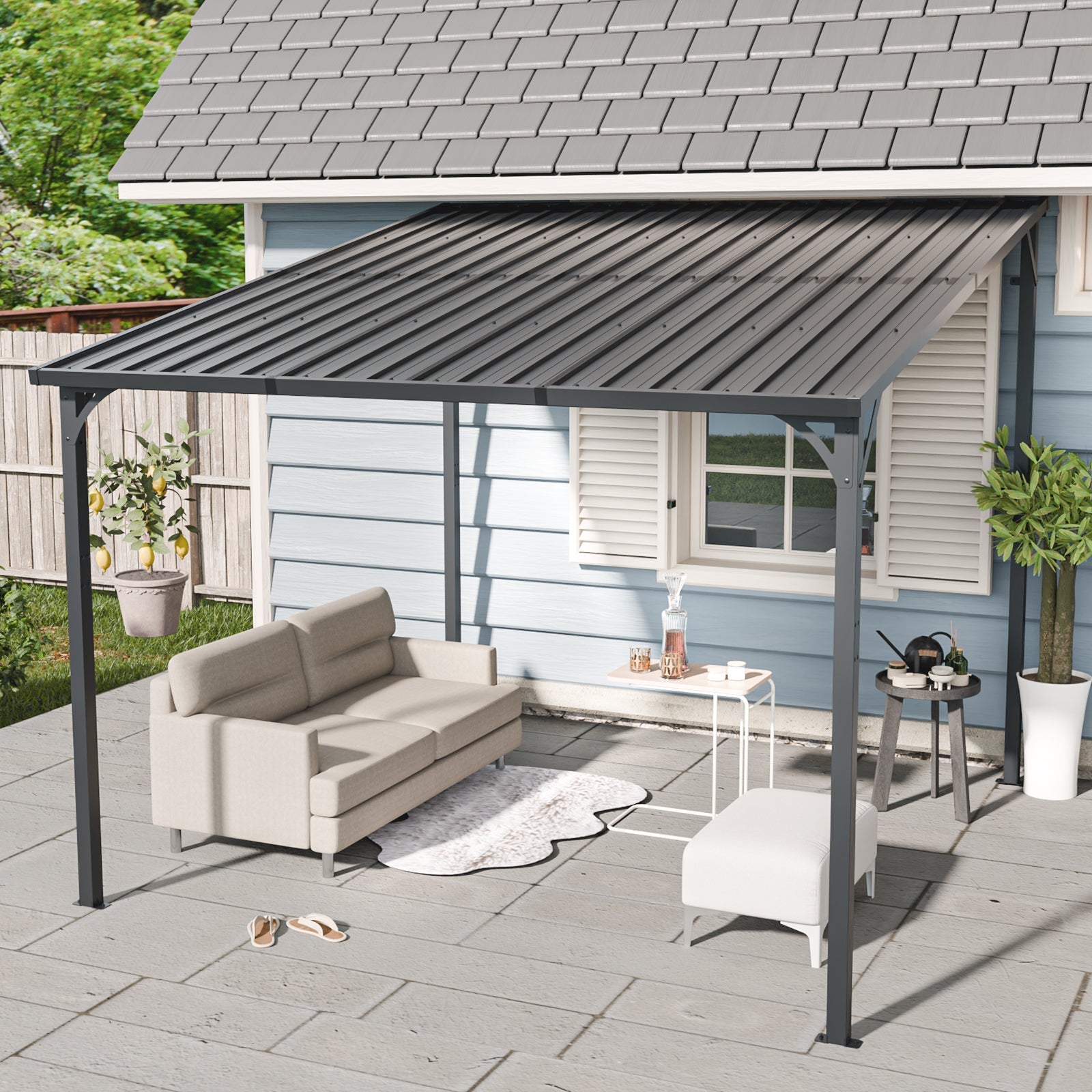 Outdoor Pergola - 10' x 10' Hardtop Gazebo
