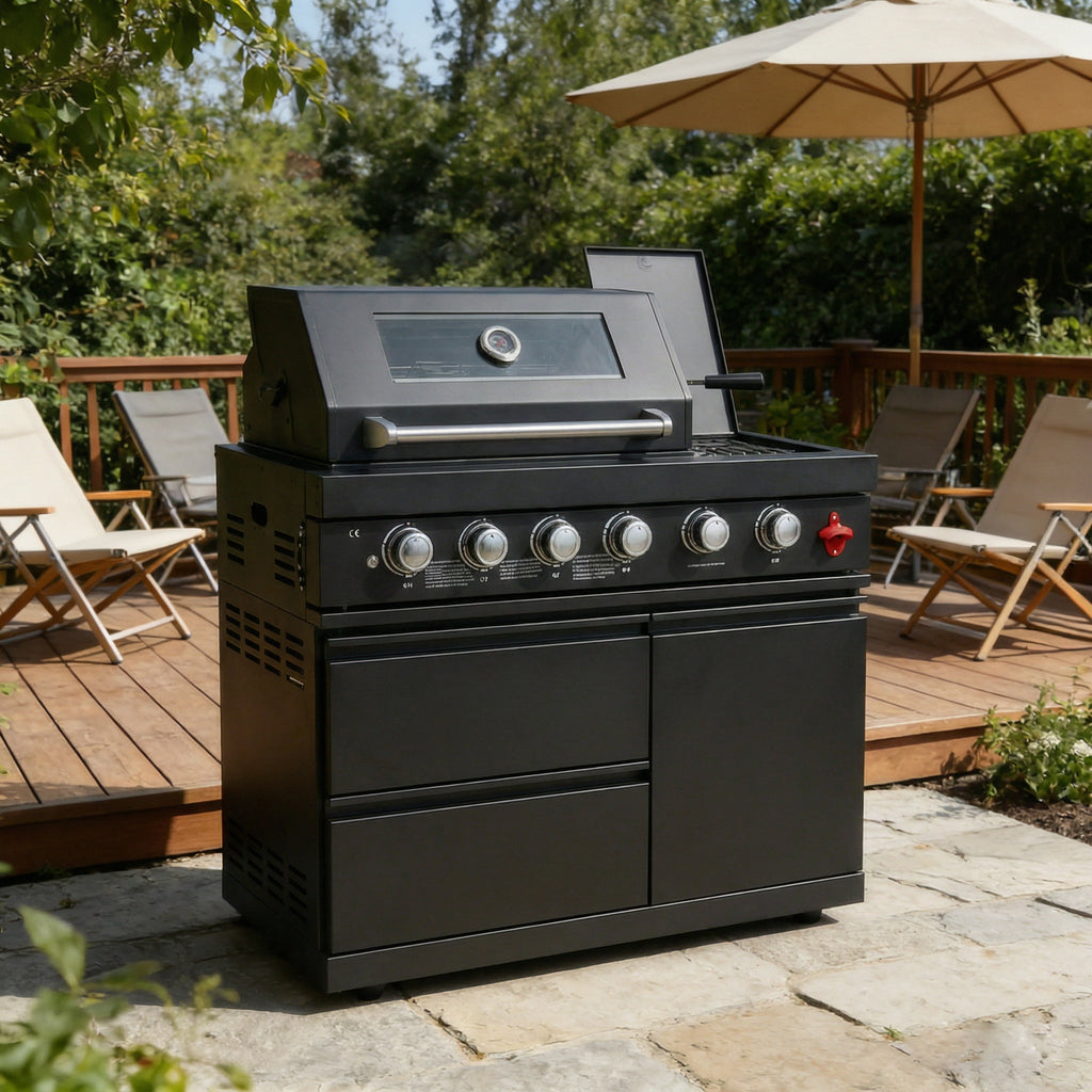 46-Inch Deluxe Stainless Steel Gas Outdoor Kitchen Barbecue Grill