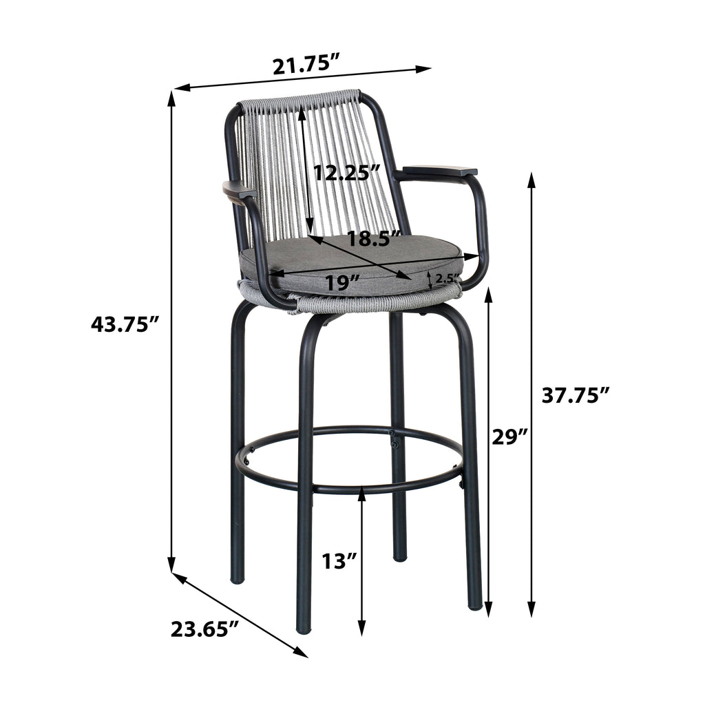 Outdoor Patio Bar Stools Set of 2