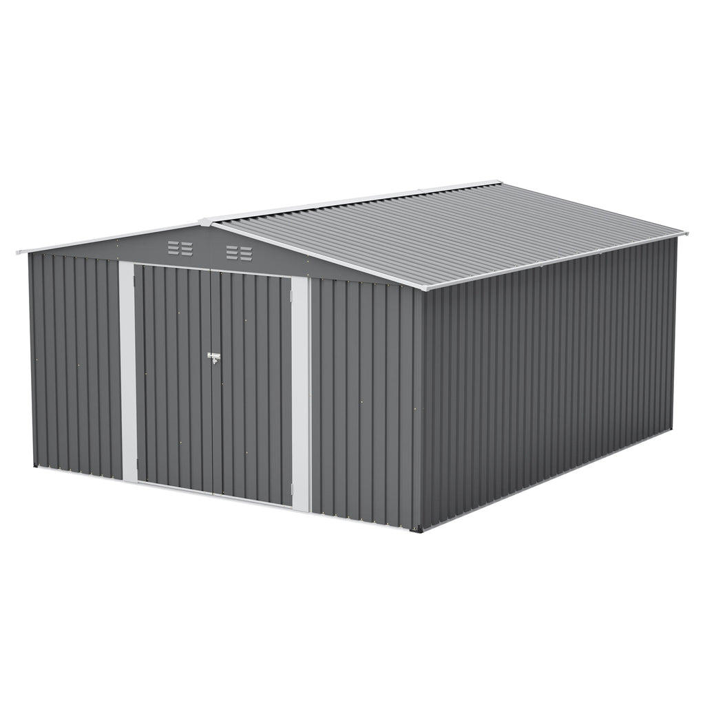 12x14 ft Outdoor Metal Storage Shed