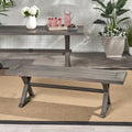 Modern Outdoor Aluminum Dining Bench