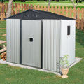8ft x 4ft Outdoor Metal Storage Shed with Window