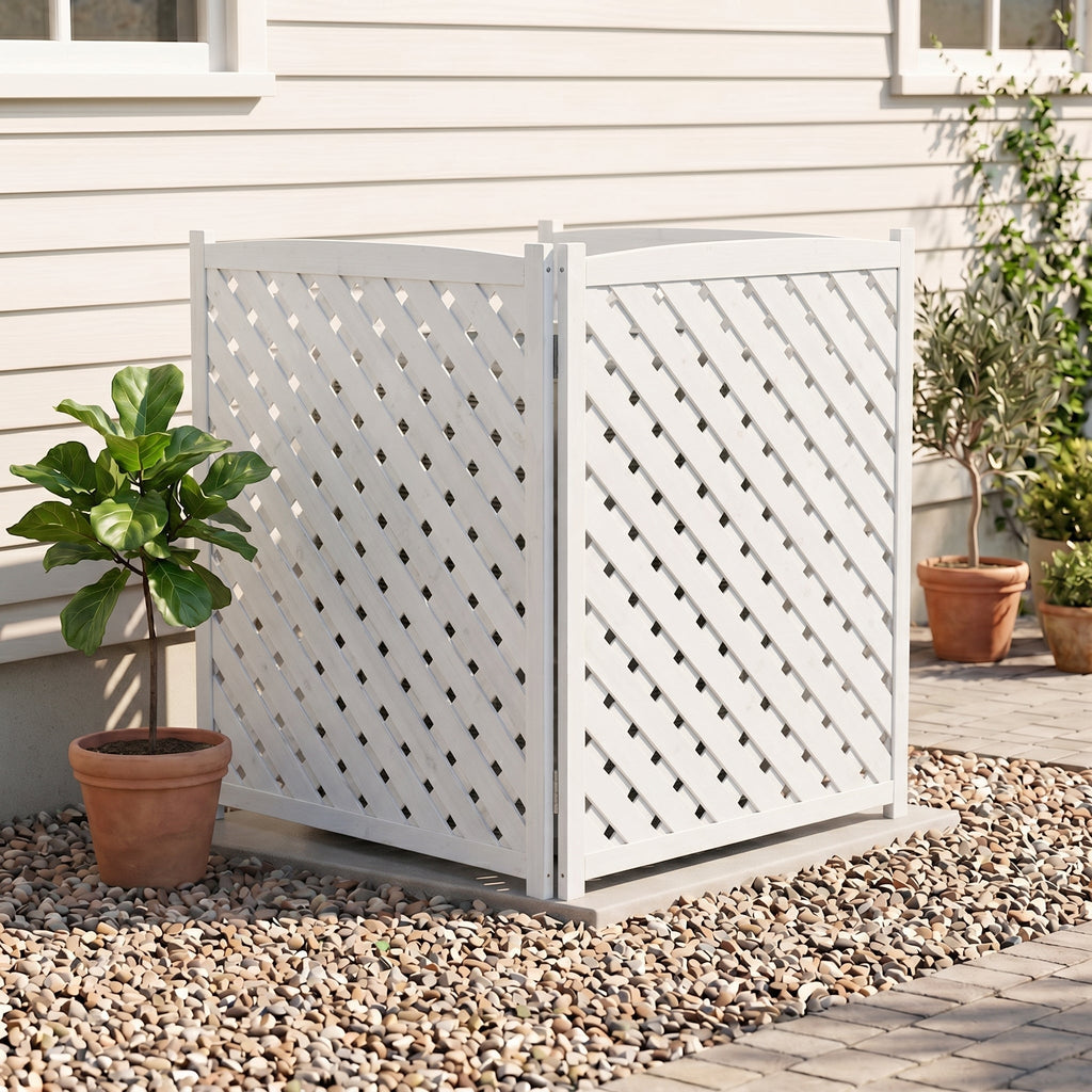 3-Panel Outdoor Air Conditioner Fence Screen