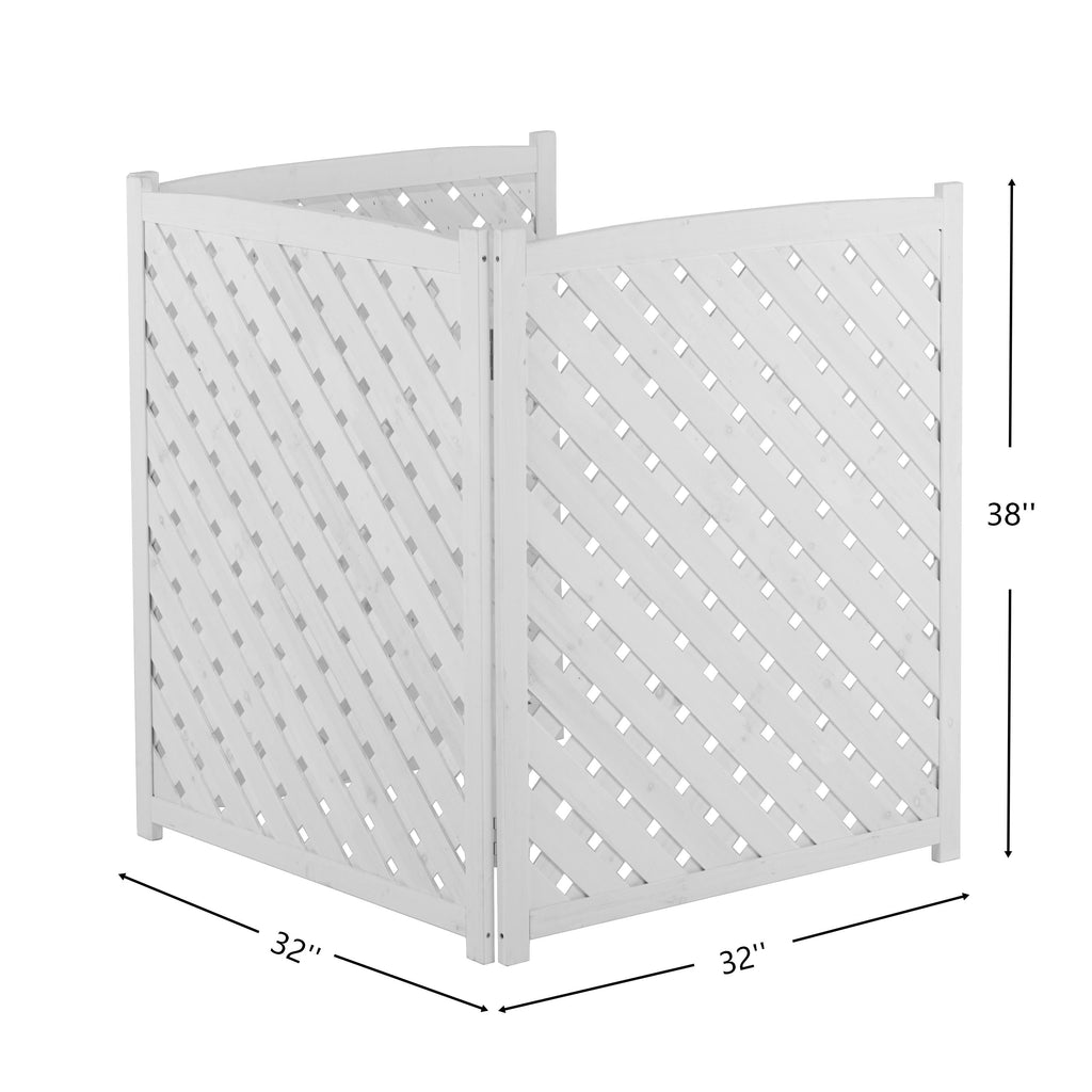 3-Panel Outdoor Air Conditioner Fence Screen