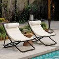 TREXM 2-Piece Outdoor Folding Chair Set