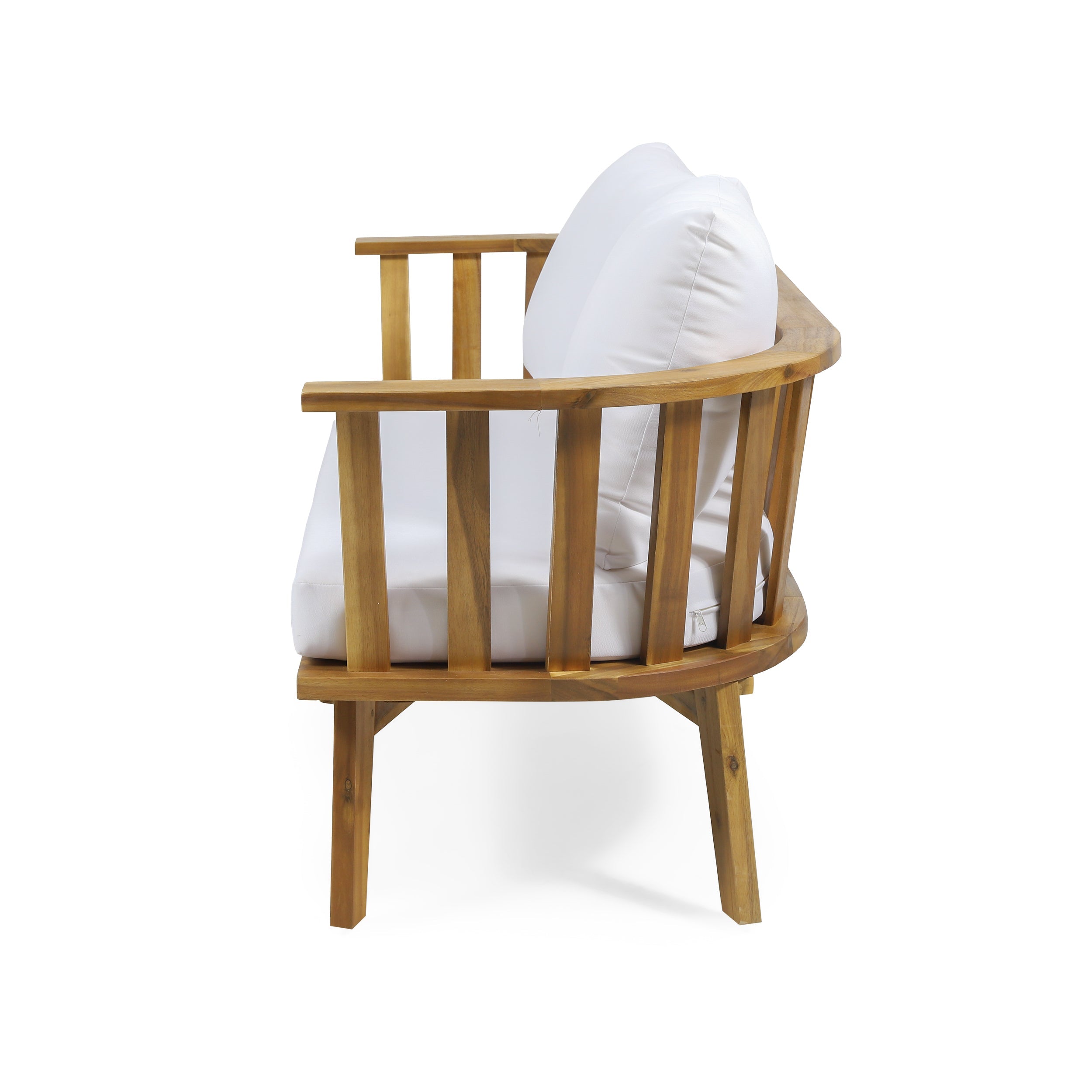 2-Person Outdoor Acacia Wood Patio Seating Group