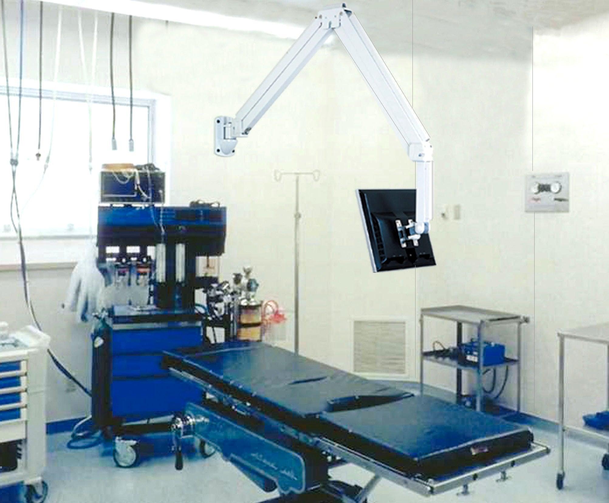 DW630W  Extra Long Reach Wall Monitor Arm  Over the Bed 63 inch long