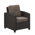 Miles Mocha Finish Outdoor Wicker Club Chair