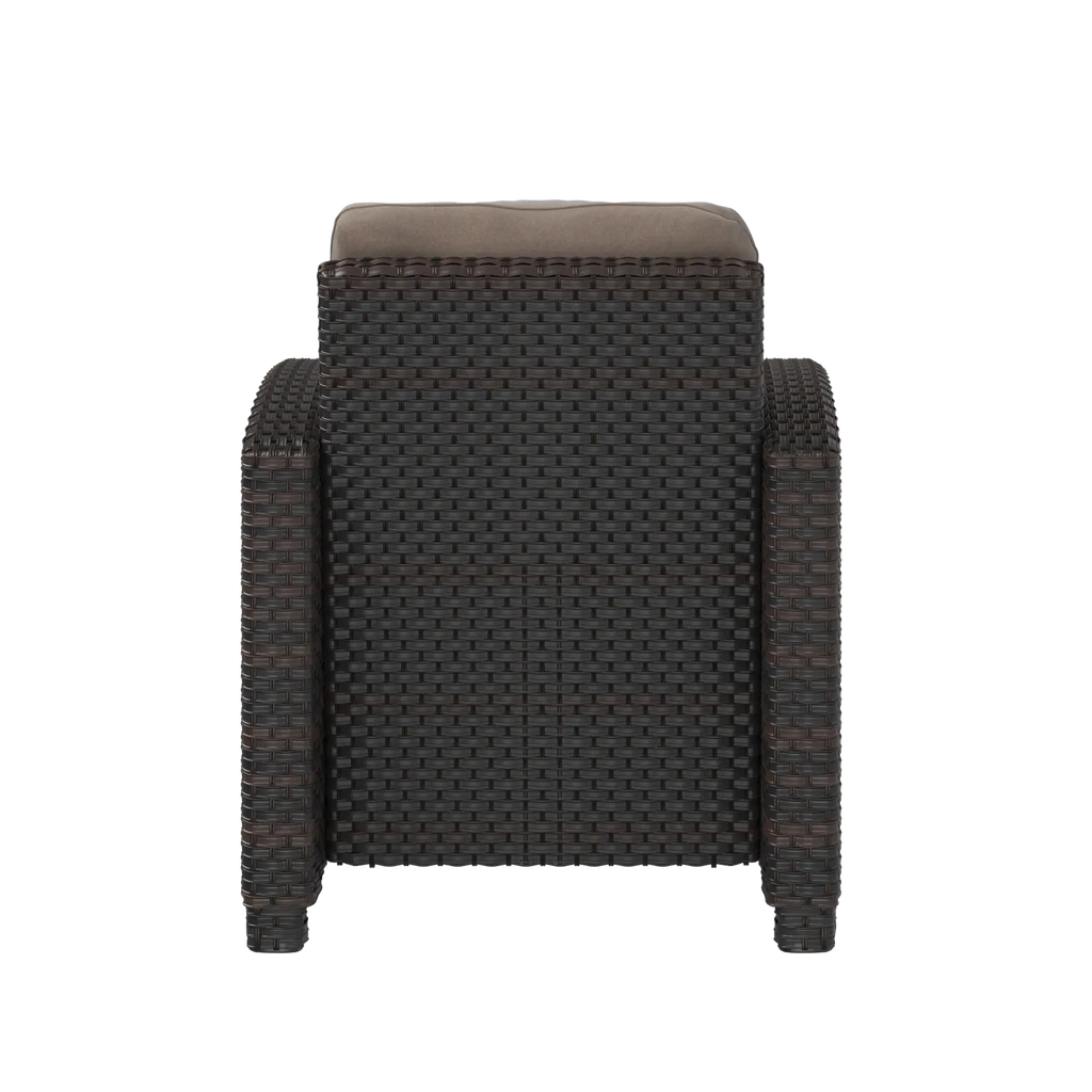 Miles Mocha Finish Outdoor Wicker Club Chair