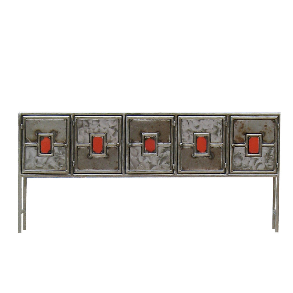 Recycled Metal Credenza - Red