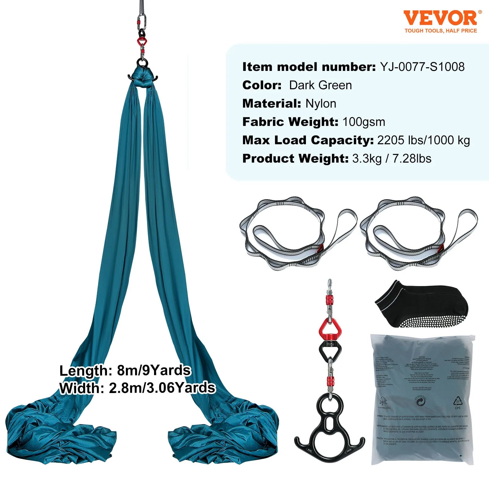 VEVOR SucceBuy Aerial Yoga Hammock Starter Kit For All Levels Fitness