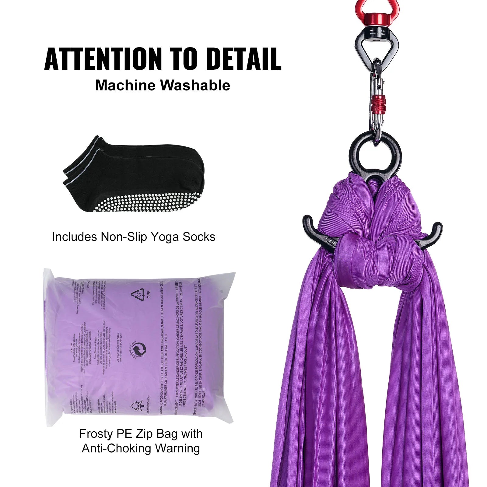 VEVOR SucceBuy Aerial Yoga Hammock Starter Kit For All Levels Fitness