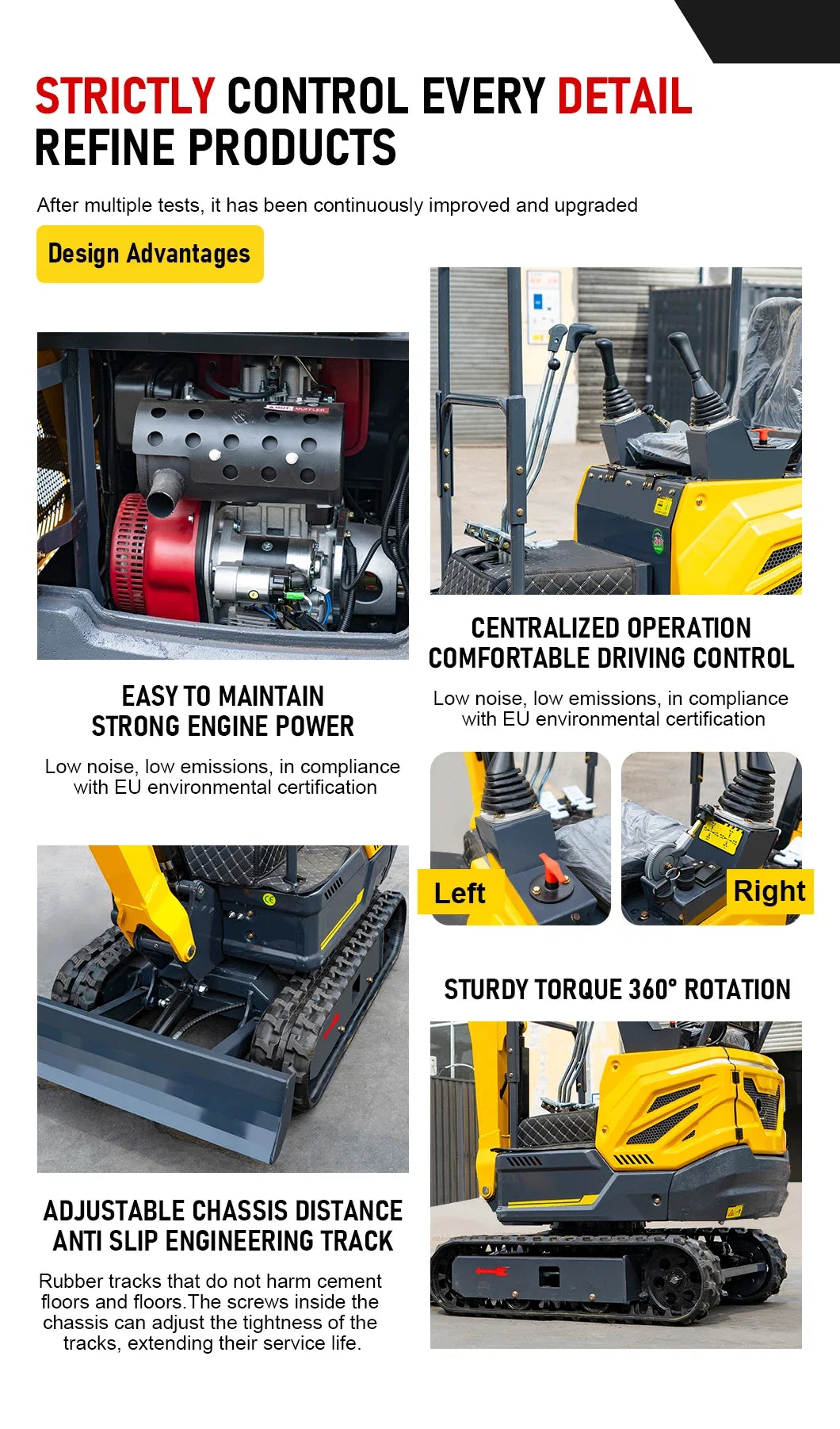 Customized 1.5ton Micro Mini Excavator Quick Start Stable Power Output Custom Color For Greenhouse & Small Farm Construction