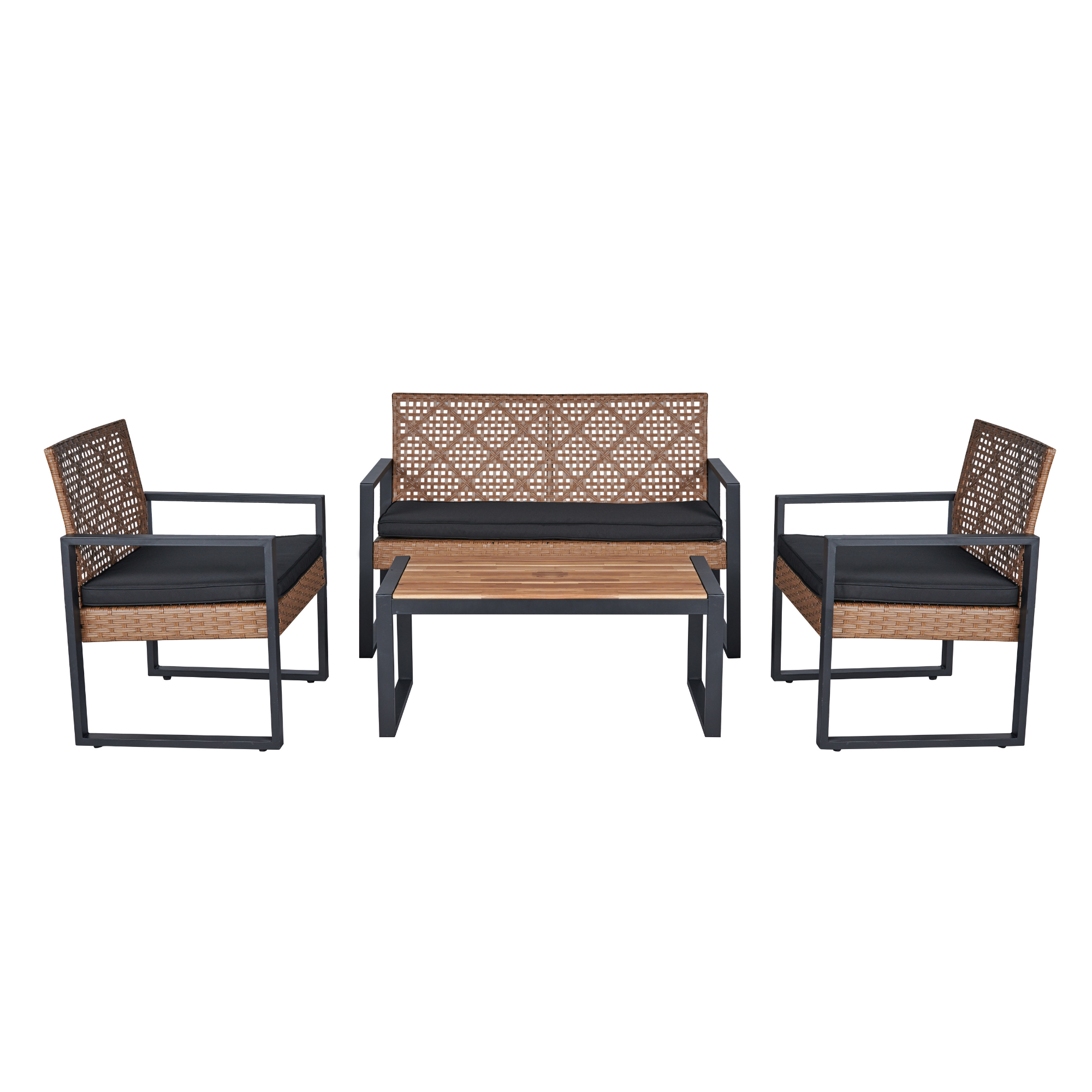 4-Piece Patio Furniture Set Outdoor Balcony Porch Garden