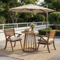 Outdoor 3-Piece Acacia Wood Dining Set