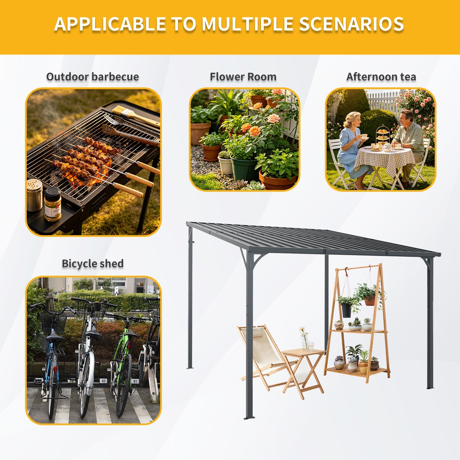 Outdoor Pergola - 10' x 10' Hardtop Gazebo