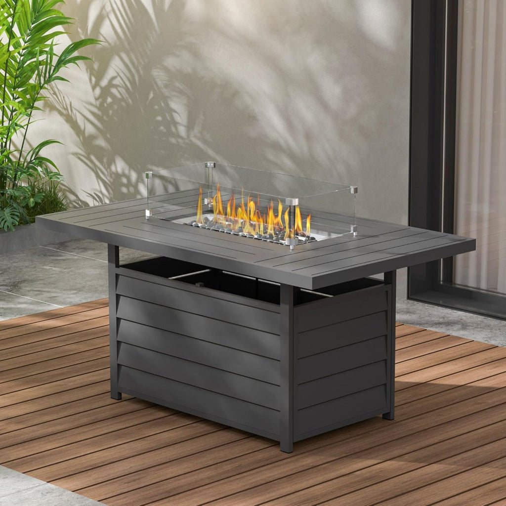 54.3” Outdoor Patio Fire Pit Table