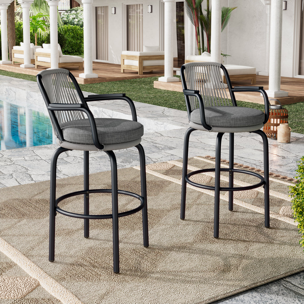 Outdoor Patio Bar Stools Set of 2