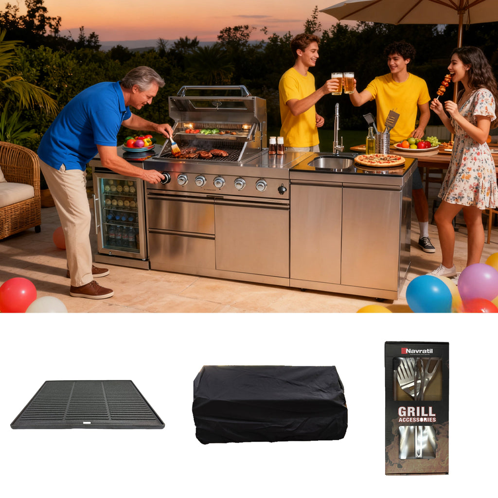 BBQ Tool Set - Outdoor Kitchen Accessory Kit