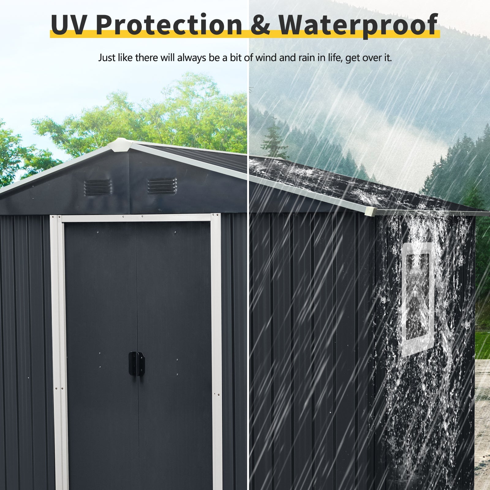 8ft x 4ft Outdoor Metal Storage Shed
