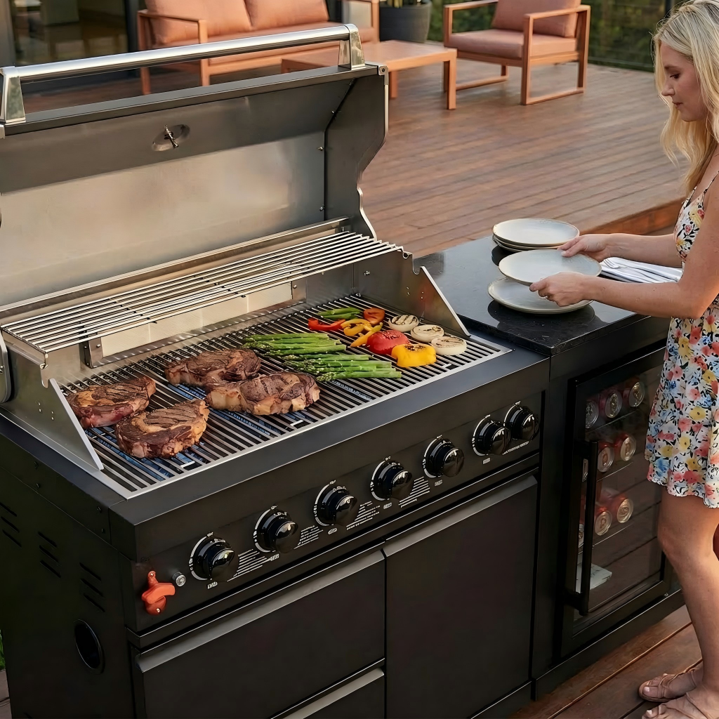 6-Burner Propane Gas Grill & Outdoor Kitchen Essentials