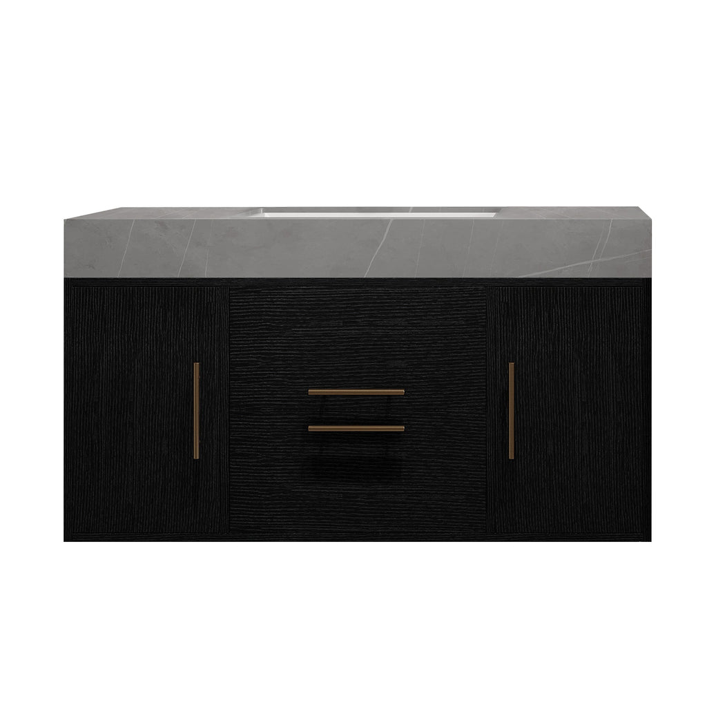 39.4 Inches Single Contemporary Floating Bathroom Vanity