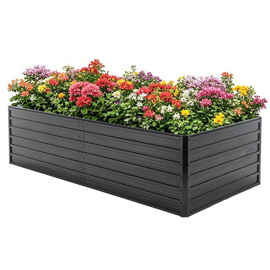Metal Raised Garden Bed Outdoor - 7.2x3.6x2 FT