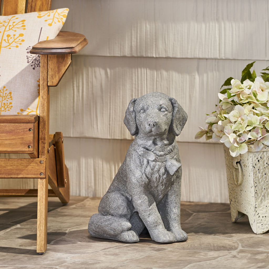 MGO Dog Statue - Outdoor Dog Statue in Stone