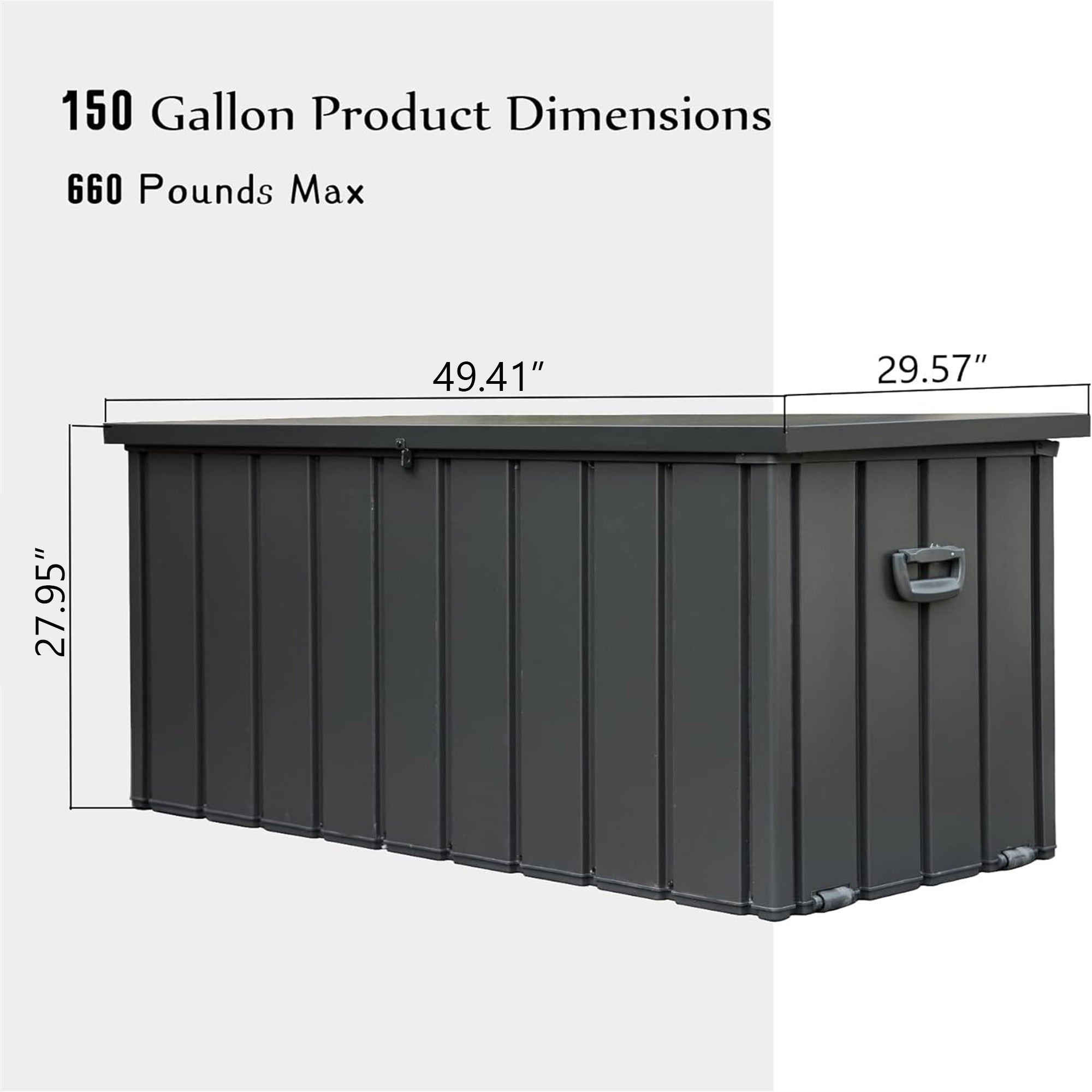 150 Gallon Waterproof Outdoor Storage Deck Box