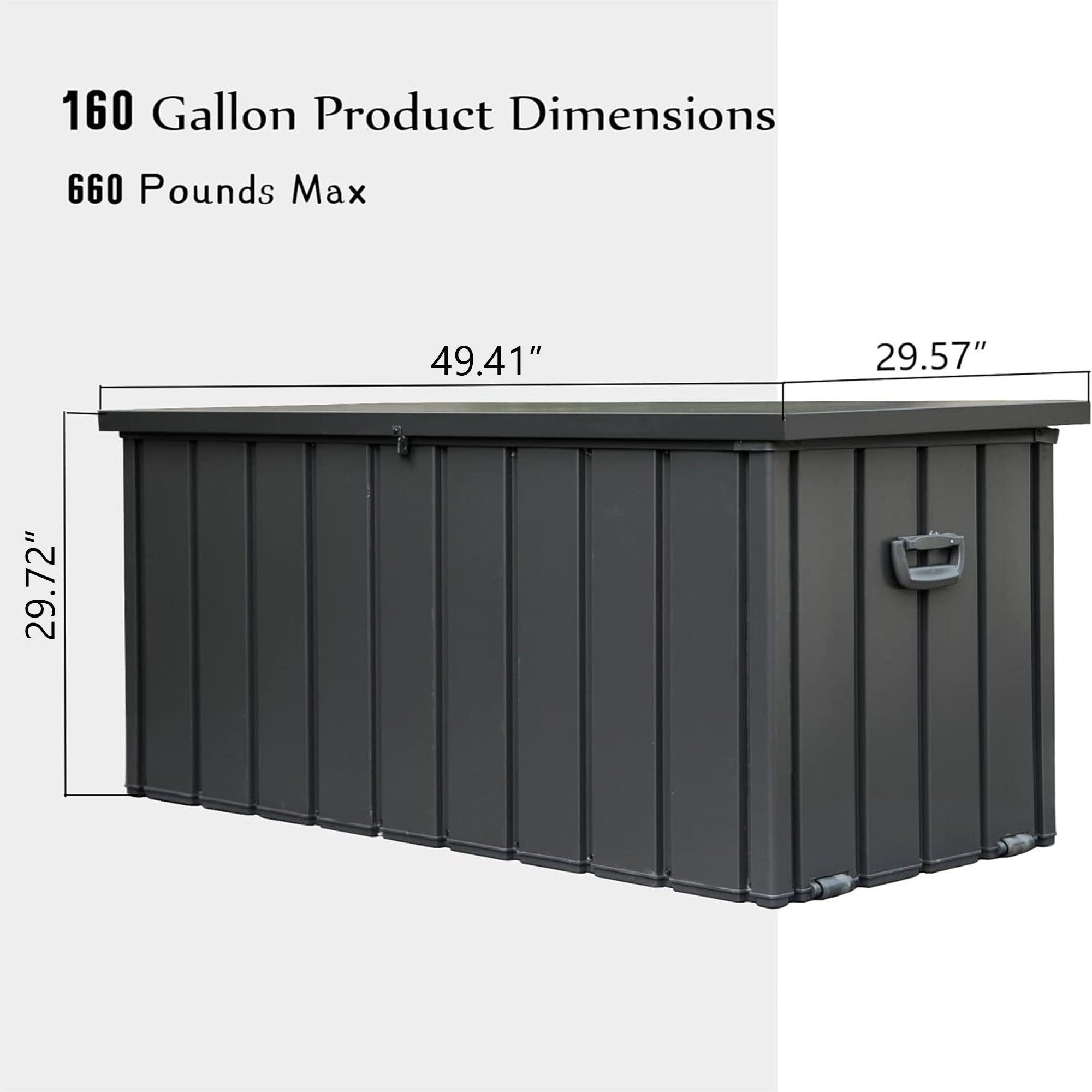 160 Gallon Outdoor Storage Deck Box Waterproof