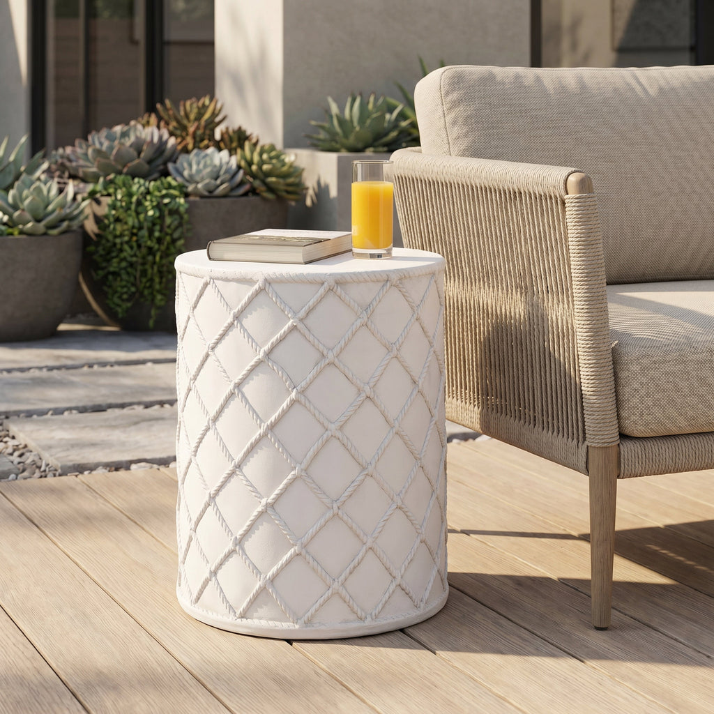 Outdoor MGO Side Table, Antique