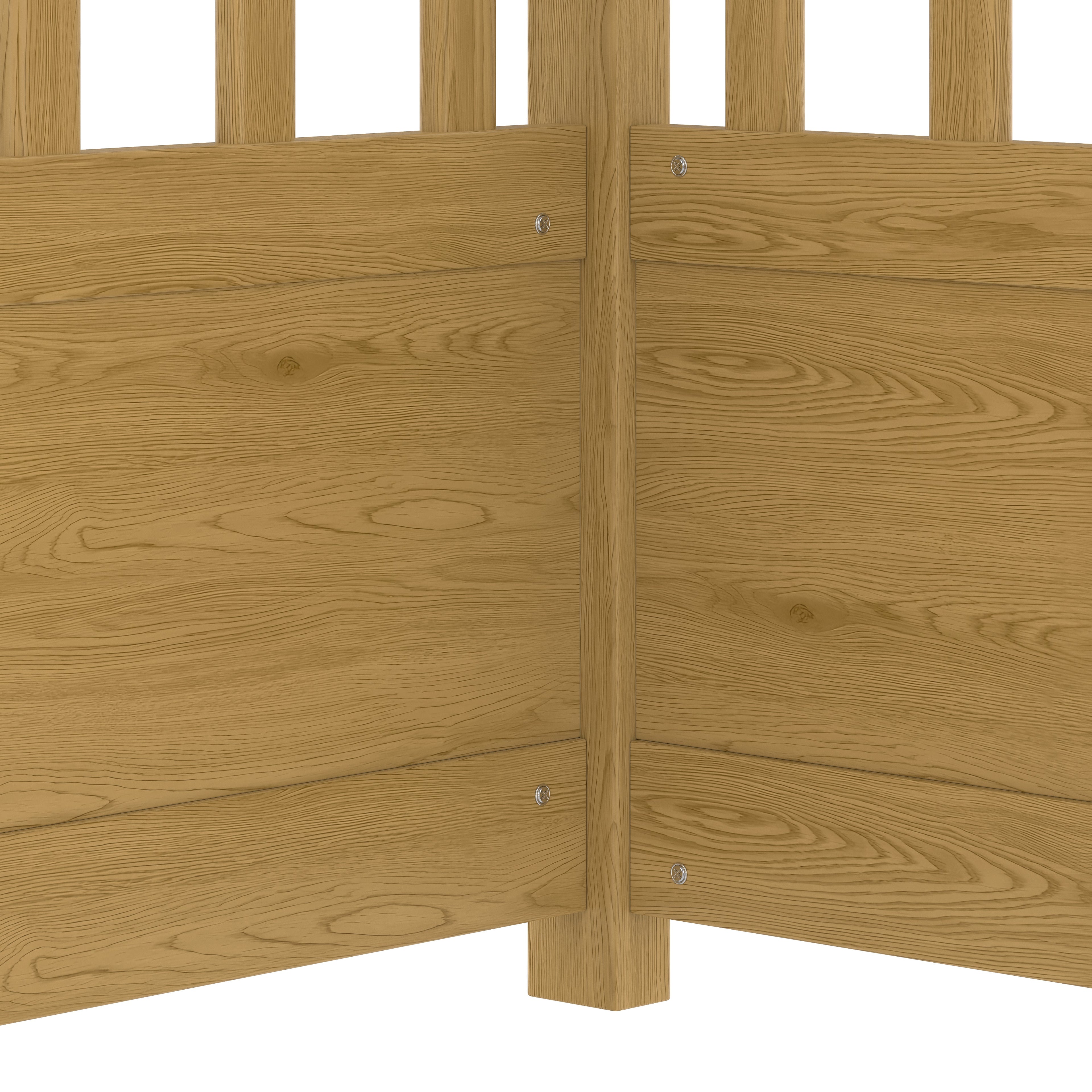 Full Size Canopy Bed Frame with Guardrails for Kids