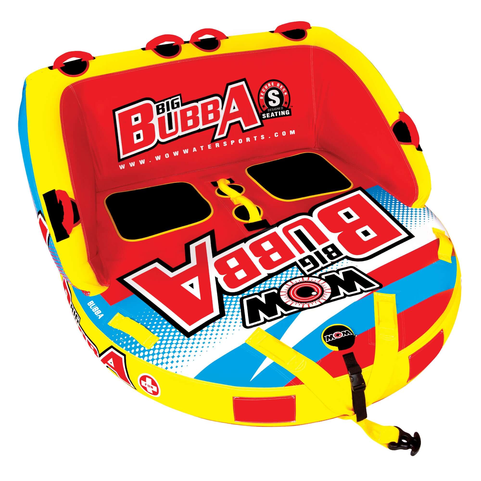 WOW Watersports Big Bubba Hi Vis 2 Person Towable Water Tube For Pool and Lake