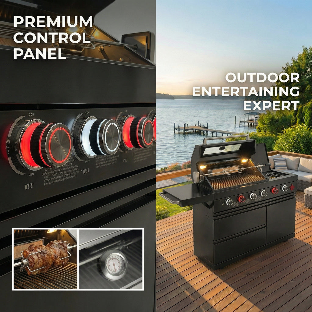 46-Inch Deluxe Stainless Steel Gas Outdoor Kitchen Barbecue Grill