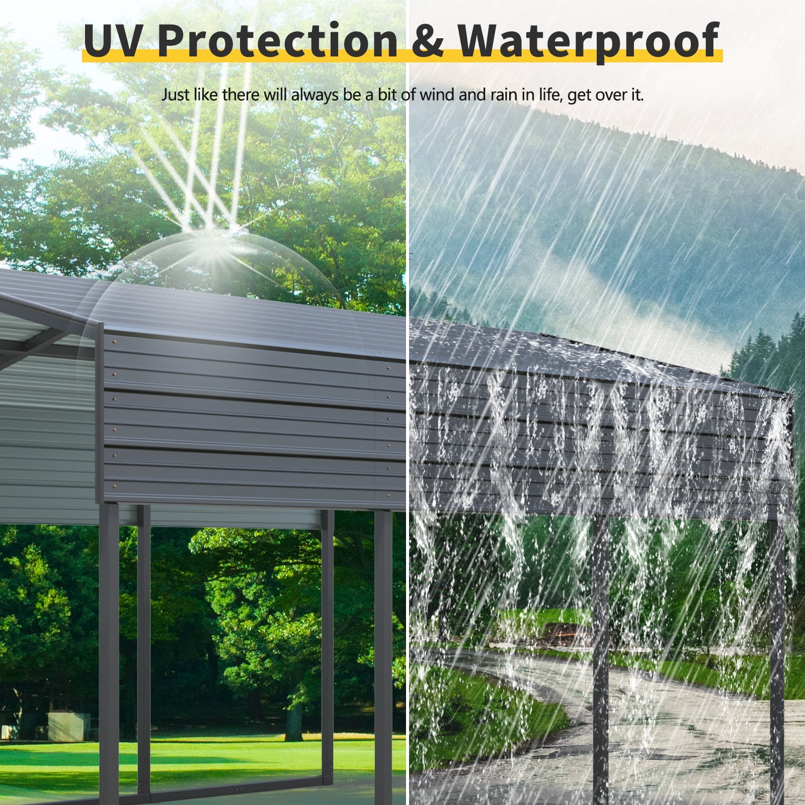 Outdoor Carport - 10 X 15 FT Heavy Duty Canopy