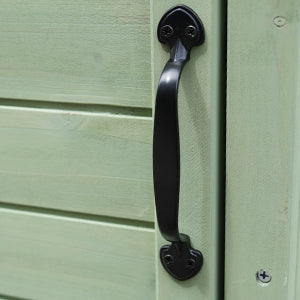 Outdoor Wooden Storage Shed, Tall Narrow Garden Tool Cabinet