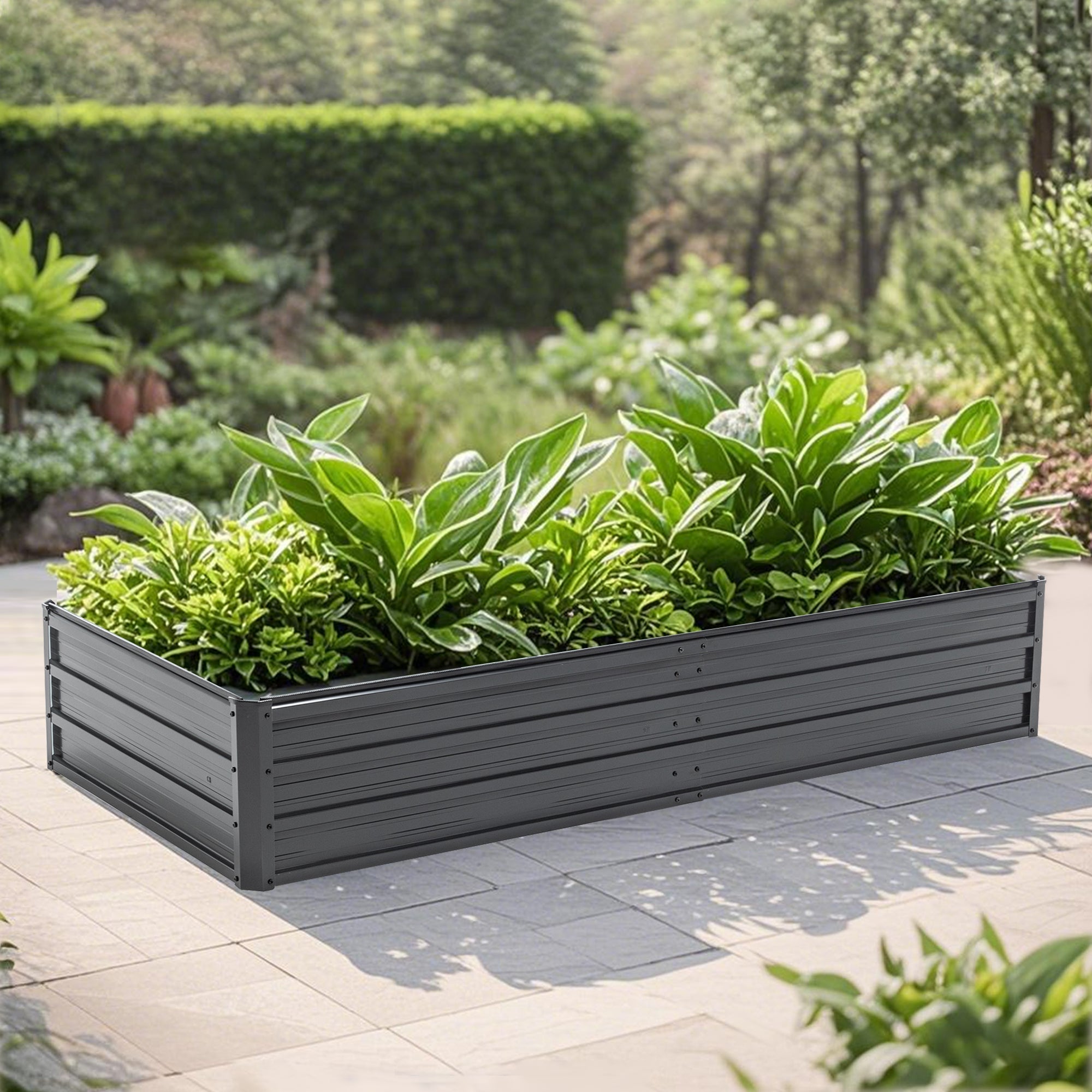 Metal Raised Garden Bed Outdoor Planter Box