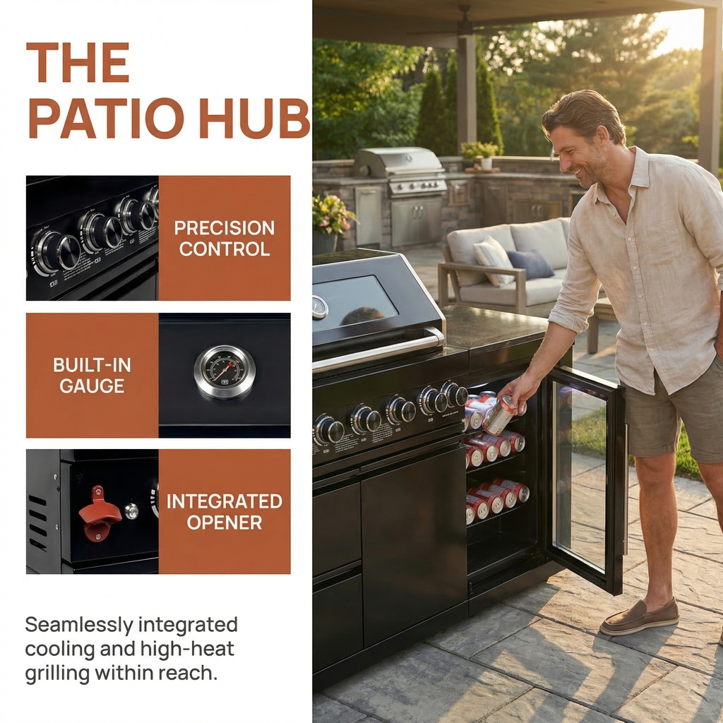 6-Burner Propane Gas Grill & Outdoor Kitchen Essentials