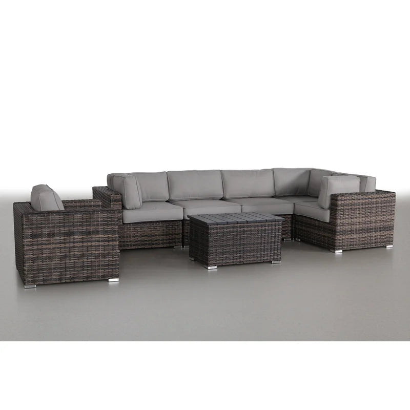 Pre-Assembled 7-Piece Rattan Sectional: Easy Outdoor Living