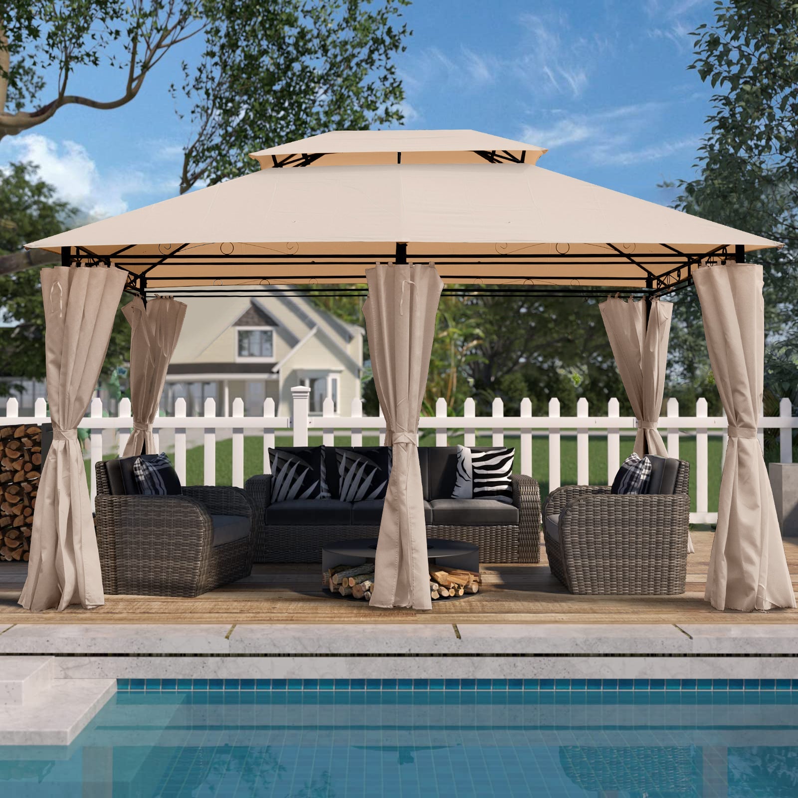 13x10 Outdoor Patio Gazebo Canopy Tent