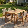 5-Piece Outdoor Acacia Wood Dining Set